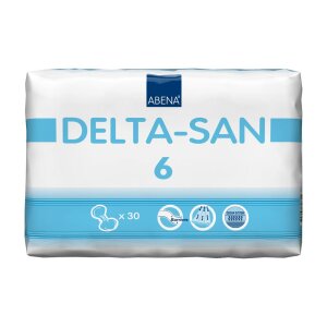Abena Delta San 6 pads blue, 30 pieces