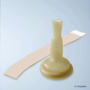 Conveen urinal condom Standard latex adhesive strip  30 mm