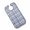 meal skirt PE pressure button 90x45 cm rostbrown plaid