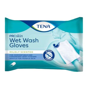 TENA Wet Wash Glove scented, 5 pieces