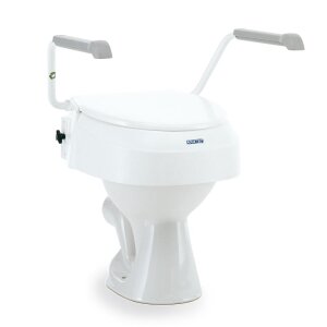 Toilet seat raiser Aquatec 900 with armrest, 1 piece