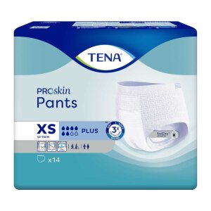 TENA ProSkin Pants Plus Disposable Pants, all sizes XS Package (14 Pieces)
