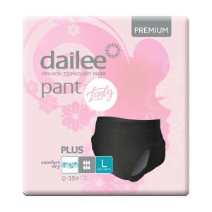 Dailee Pant Lady Plus Black Inkontinenzpants