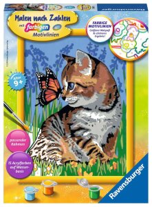 Ravensburger Malen nach Zahlen Katze mit Schmetterling