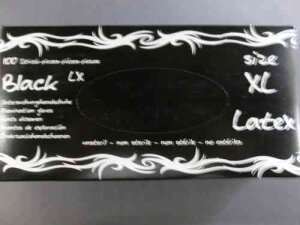 Maimed latex disposable gloves size XL powderfree black,...