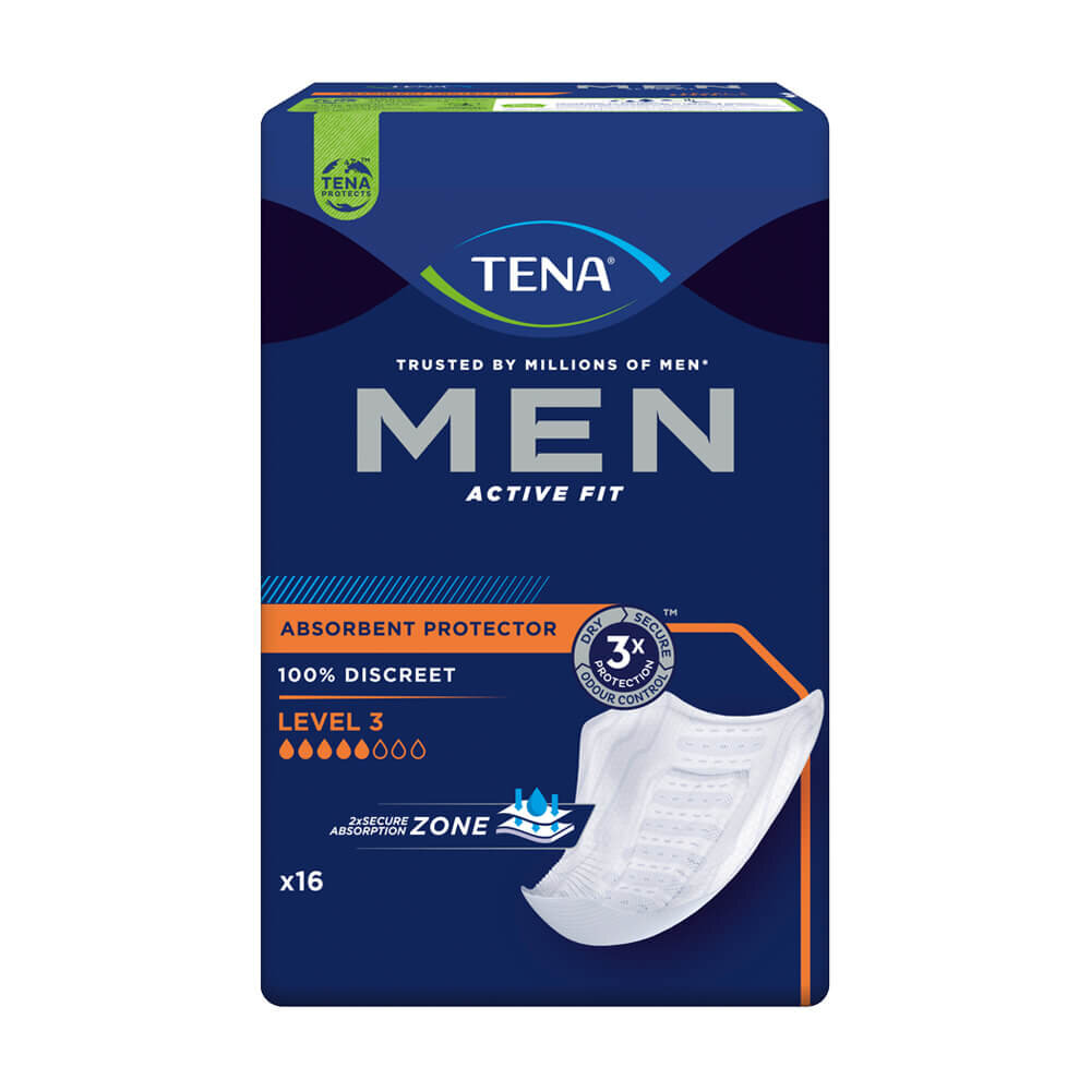 TENA MEN LEVEL 3 16 Count Incontinence Protector 1 Pack (1x16) $21.99 -  PicClick