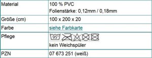 Suprima 3063 Spannbetttuch PVC lavendel 100 x 200 x 20 cm, 1 Stück